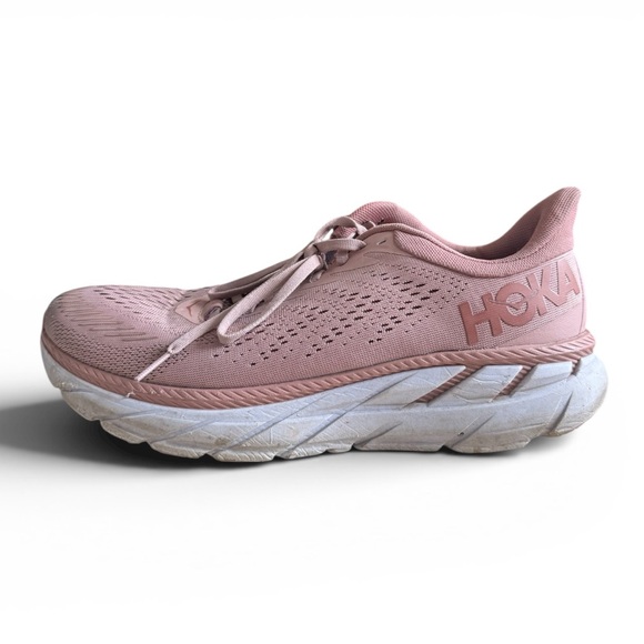 Hoka Shoes - HOKA Clifton 7 Running Shoes Pink Mesh Cushioned Trainer Size 11